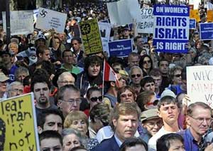 تظاهرات یهودیان علیه احمدی نژاد مقابل سازمان ملل