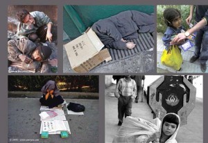 فقر و اعتیاد و کار کودکان و کارتن خواب ها گوشه هایی از معضلات امروز ایران 