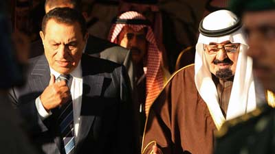 شاه عربستان در کنار حسنی مبارک 