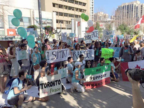 گردهمایی در تورنتو در حمایت از توافق هسته ای 
