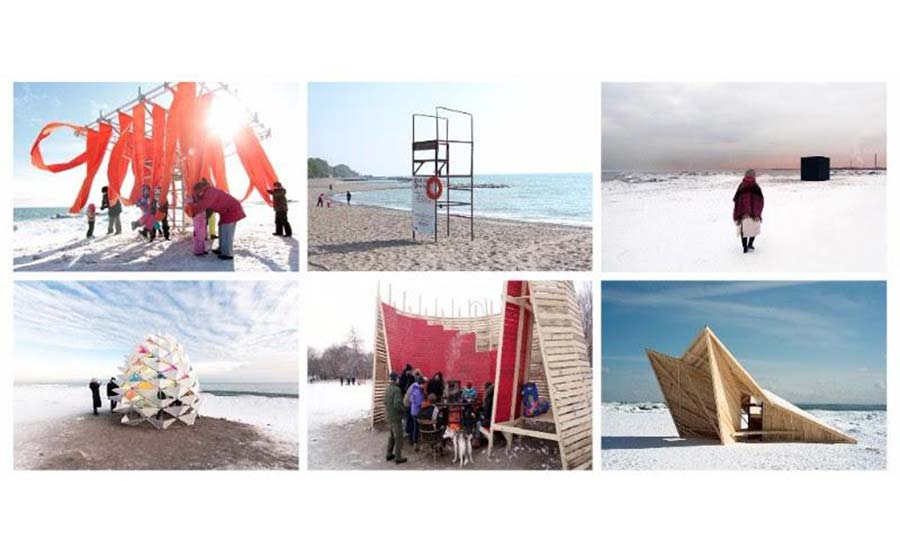 سازه های هنری به سواحل انتاریو در زمستان گرما می بخشند