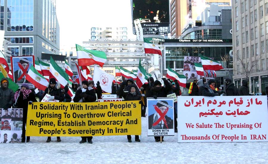 همبستگی هواداران سازمان مجاهدین خلق ایران و حامیان مقاومت با قیام مردم ایران در تورنتو