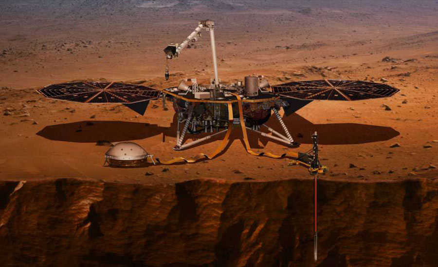 سفینه ی “اینسایت”  بر سطح سرخ مریخ نشست